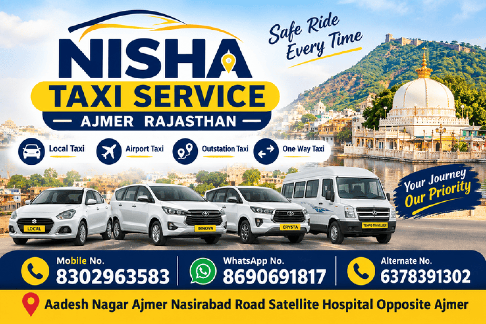 Nisha Taxi Service Ajmer Rajasthan