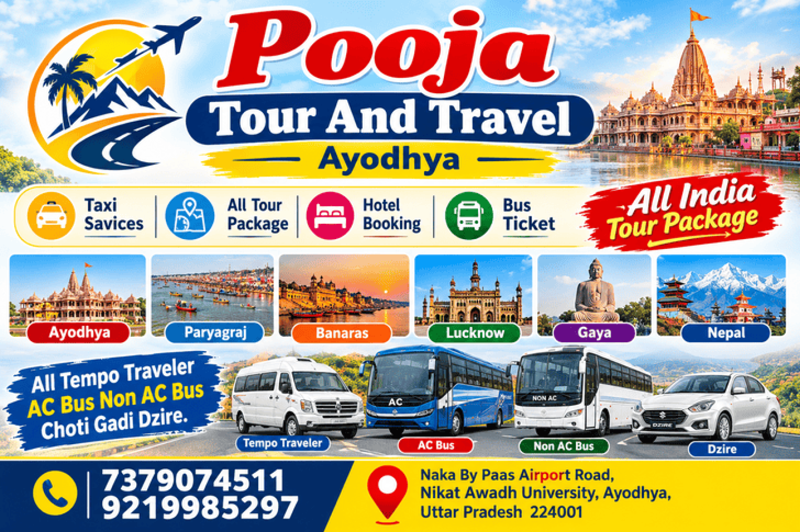 Pooja Tour And Travel Ayodhya